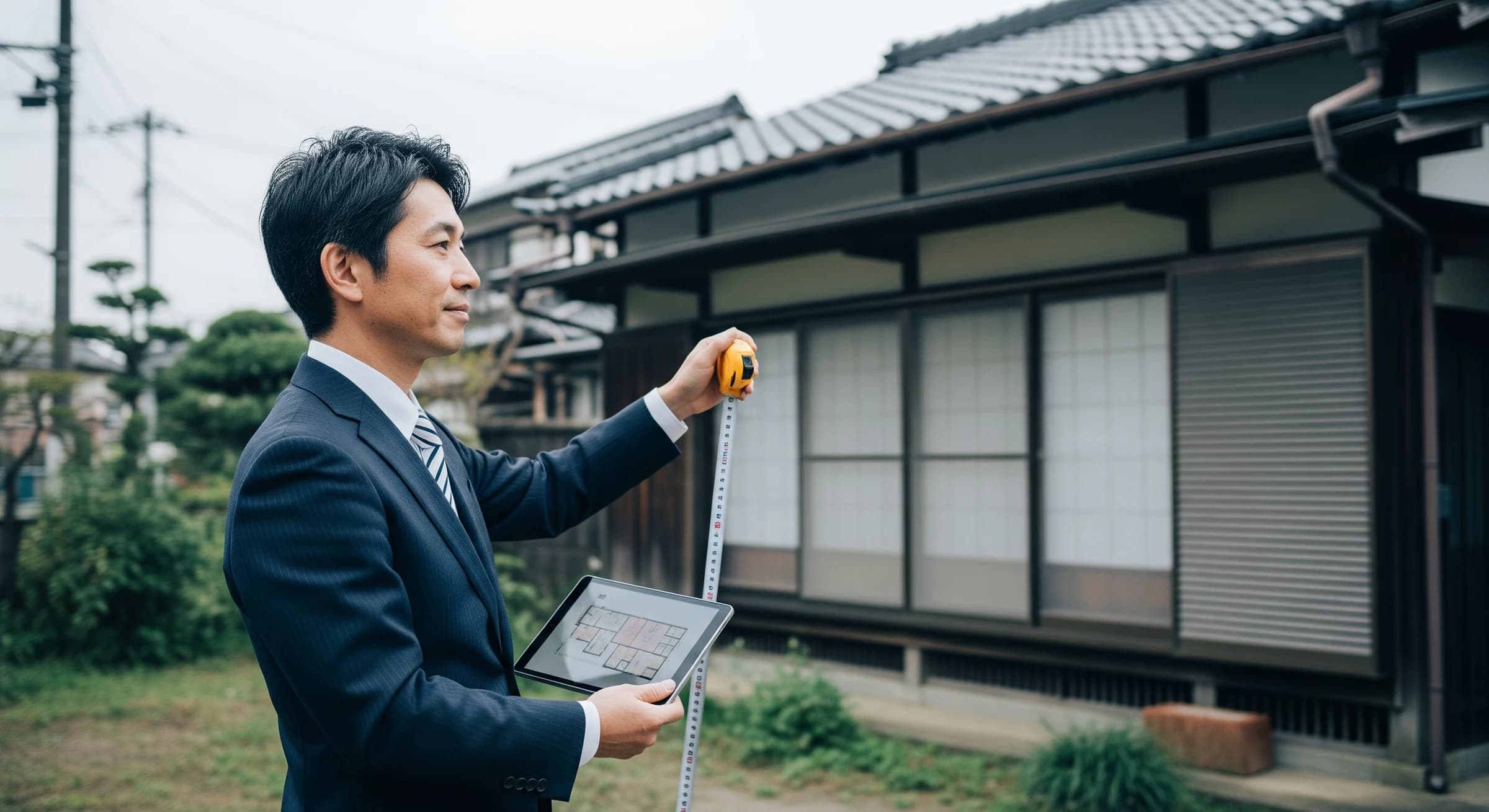 現地調査で物件を確認する代表